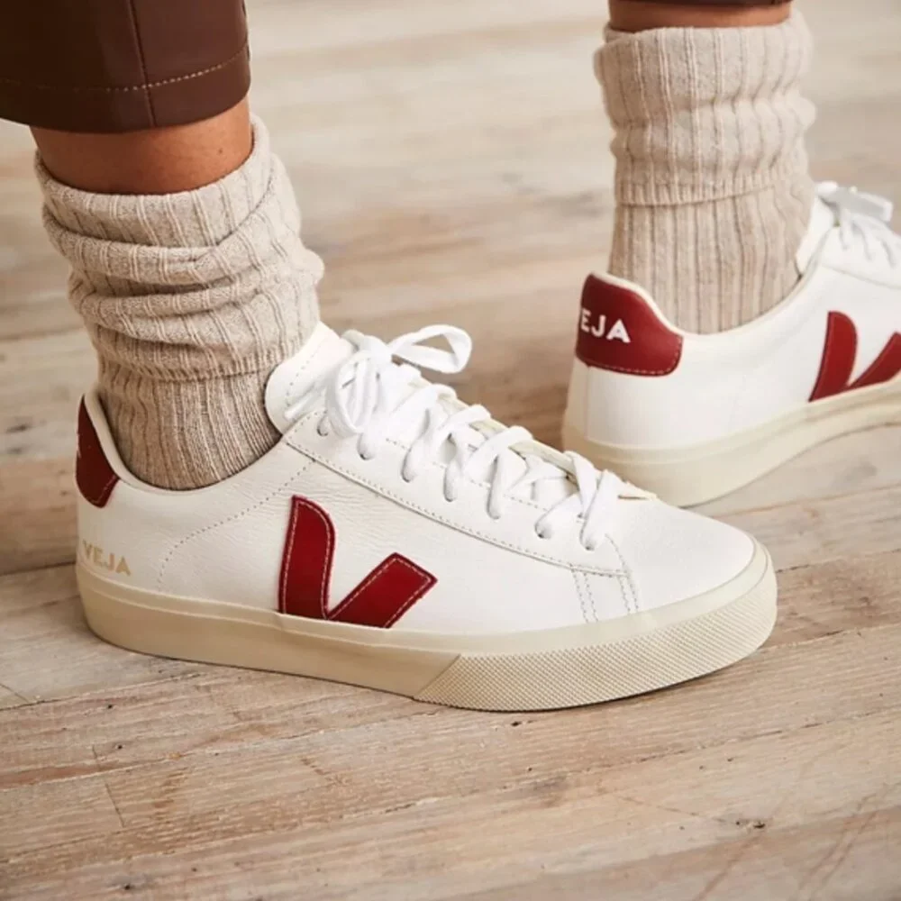 Veja Campo Chromefree Sneakers Extra White Rouille Leather Women's US 7 EU 38 - Picture 1 of 9